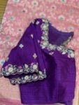pure silk hand embroidery blouse/ saree maggam blouse/purple zardosi blouse usa/hand embroidered moderblouse/ ready made blouse zardosi usa
