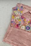 Pink tissue silk saree with hand embroidered blouse/blue saree with pink hand work blouse|sarees USA/peach pure silk scall saree with blouse