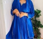 Hand Embroidered Anarkali Dress: Royal blue Indian Suit with Dupatta, blue Indian kurta,indian kurta set , blue anarkali kurta,kurta dupatta