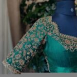 pure silk heavy hand embroidery blouse /bridal green maggam blouse/green zardosi blouse/hand embroidered blouse/green wedding ready blouse