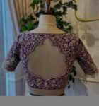 pure silk hand embroidery bridal blouse/ maggam blouse/purple bridal zardosi blouse/hand embroidered blouse/heavy embroidery wedding blouse