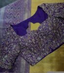 pure silk hand embroidery bridal blouse/ maggam blouse/purple bridal zardosi blouse/hand embroidered blouse/heavy embroidery wedding blouse