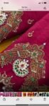 Hand Embroidered Zardosi Silk Blouse/Maroon Red Maggam Saree Blouse/red kundan blouse/burgundy blouse,kundan work blouse,mix and match blous