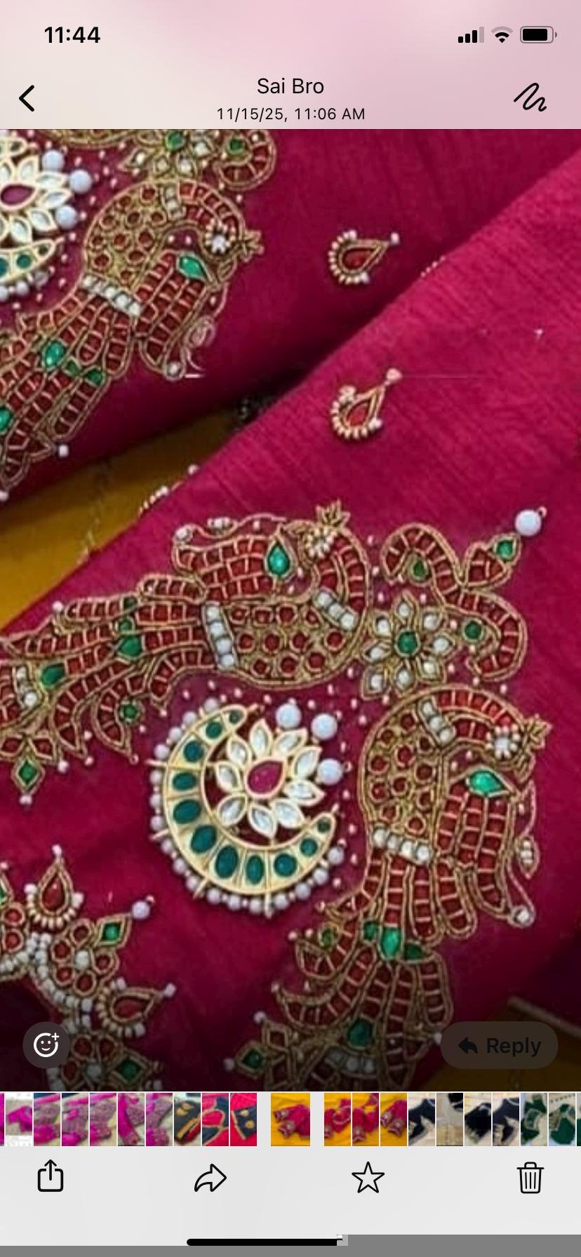 Hand Embroidered Zardosi Silk Blouse/Maroon Red Maggam Saree Blouse/red kundan blouse/burgundy blouse,kundan work blouse,mix and match blous