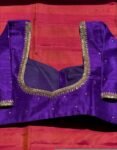 pure silk hand embroidery blouse/ saree maggam blouse/purple zardosi blouse usa/hand embroidered moderblouse/ ready made blouse zardosi usa