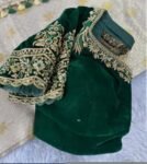 pure velvet hand embroidery blouse/modern saree maggam blouse/green zardosi blouse/ hand embroidered blouse/green velvet ready made blouse