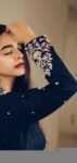 Hand embroidered Anarkali with scallop dupatta/navy blue anarkali suit/georgette anarkali dupatta USA/Indian dresses/anarkali dupatta set u