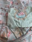 Green tissue silk saree with hand embroidered blouse/pista green saree with hand work blouse|floral sarees / floral silk saree with blouse
