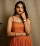 Orange Anarkali suit usa/anarkali kurta short sleeve/orange anarkali/hand embroidered dress anarkali/Indian dresses/simple anarkali kurta
