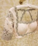 Hand Embroidered Silk Blouse: Light Pink Zardosi Maggam Work,blush pink blouse,mix and match blouse,plus size blouse,hand work blouse,beige