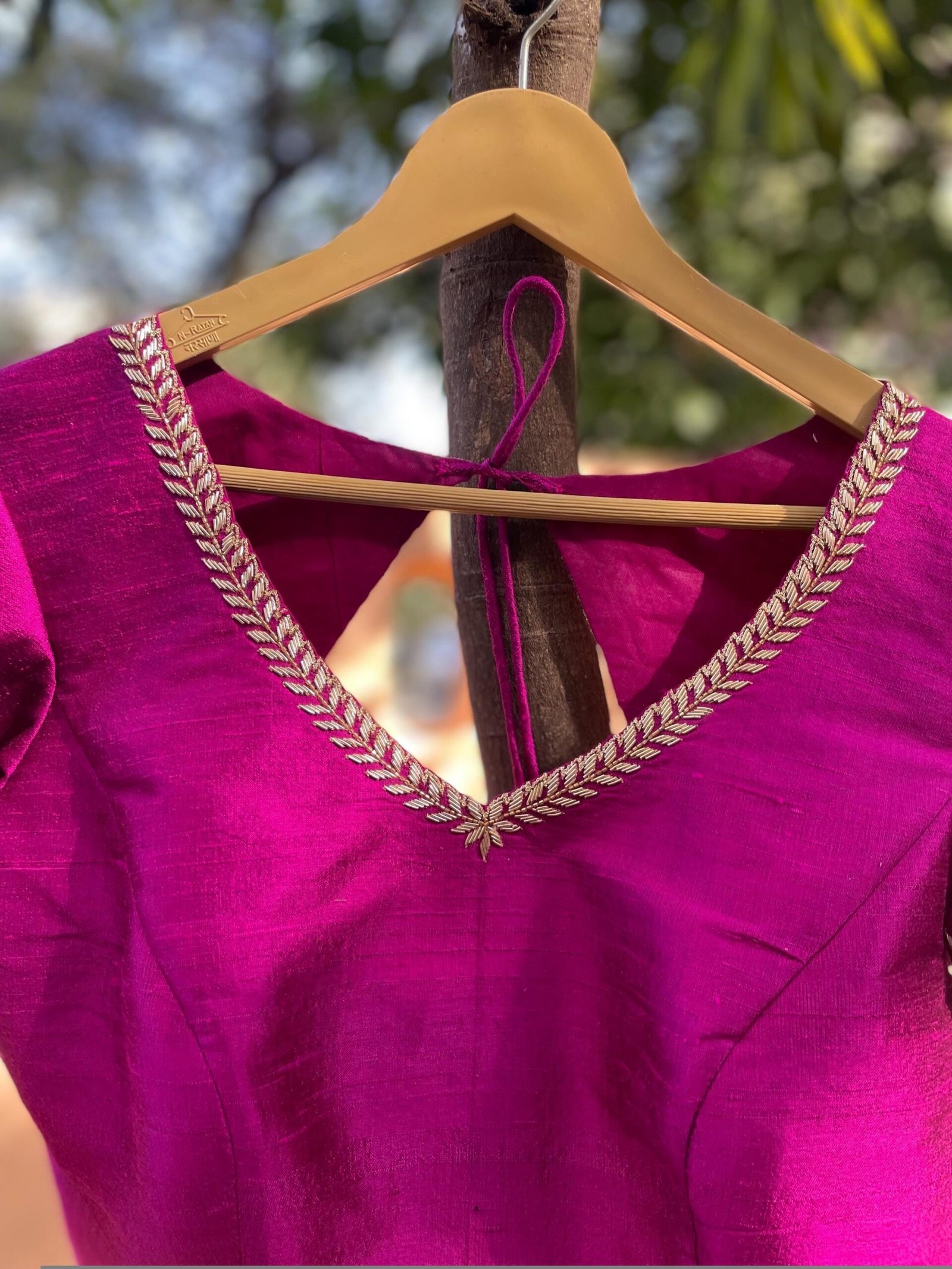 pure silk hand embroidery blouse /pink saree maggam blouse/magenta pink zardosi blouse/ hand embroidered blouse/pink ready made blouse usa