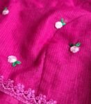 Ombre Kota Cotton Saree: Pink Orange with Embroidered Blouse,Kota saree,light weight saree, summer saree,pink ombre saree with blouse usa