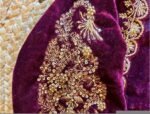 Pink hand embroidery blouse/velvet saree maggam blouse/velvet zardosi blouse/pink hand embroidered blouse/heavy maggam full sleeve blouse us