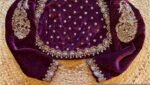 Pink hand embroidery blouse/velvet saree maggam blouse/velvet zardosi blouse/pink hand embroidered blouse/heavy maggam full sleeve blouse us