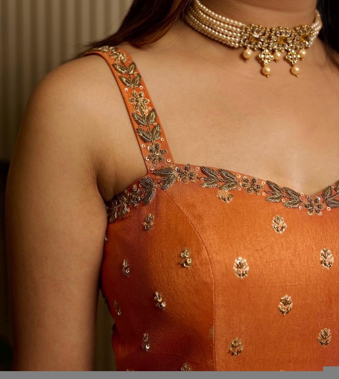 Orange Anarkali suit usa/anarkali kurta short sleeve/orange anarkali/hand embroidered dress anarkali/Indian dresses/simple anarkali kurta
