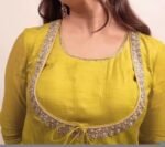 Hand Embroidered Pista Green Chanderi Silk Anarkali Suit with Kota Dupatta,light anarkali,plus size kurta, mehendi outfit,Indian wedding usa