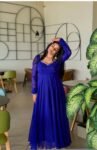Blue Anarkali suit usa/anarkali kurta full sleeve/roya blue full sleeve anarkali/full sleeve dress anarkali/Indian dresses/Indian anarkali