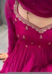 Anarkali suit usa / red embroidered anarkali kurta full sleeve /Indian dress/embroidered anarkali/Indian dresses /voggish/pink anarkali usa