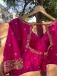 pure silk hand embroidery blouse/pink maggam blouse/silk zardosi blouse/hand embroidered blouse/ready made blouse zardosi/handwork blouse