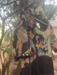Hand-Painted Kalamkari Anarkali Dress with Dupatta: black Silk Embroidered Gown,Kalamkari Anarkali,black Kalamkari dress,hand embroidery usa