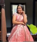 Women’s lehenga set/pink croptop lehenga/Indian crop top skirt USA/hand embroidered lehenga set dupatta/pink lehenga skirt/pink lehenga set