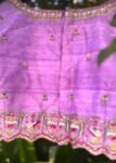 Lavender hand embroidery blouse/saree maggam work blouse/hand embroidery saree blouse/hand embroidered blouse/lavender ready made blouse usa