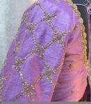 Lavender hand embroidery blouse/saree maggam work blouse/hand embroidery saree blouse/hand embroidered blouse/lavender ready made blouse usa