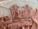 Yellow tissue silk saree with Embroidered blouse|tissue saree with readymade blouse/cocktailsarees USA/yellow shimmer silk saree/haldi saree