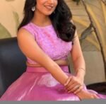Lavender Silk Lehenga Set: Hand Embroidered Crop Top, Indian Wedding Outfit,lavender lehenga, crop top lehenga,tissue lehenga,crop top skirt