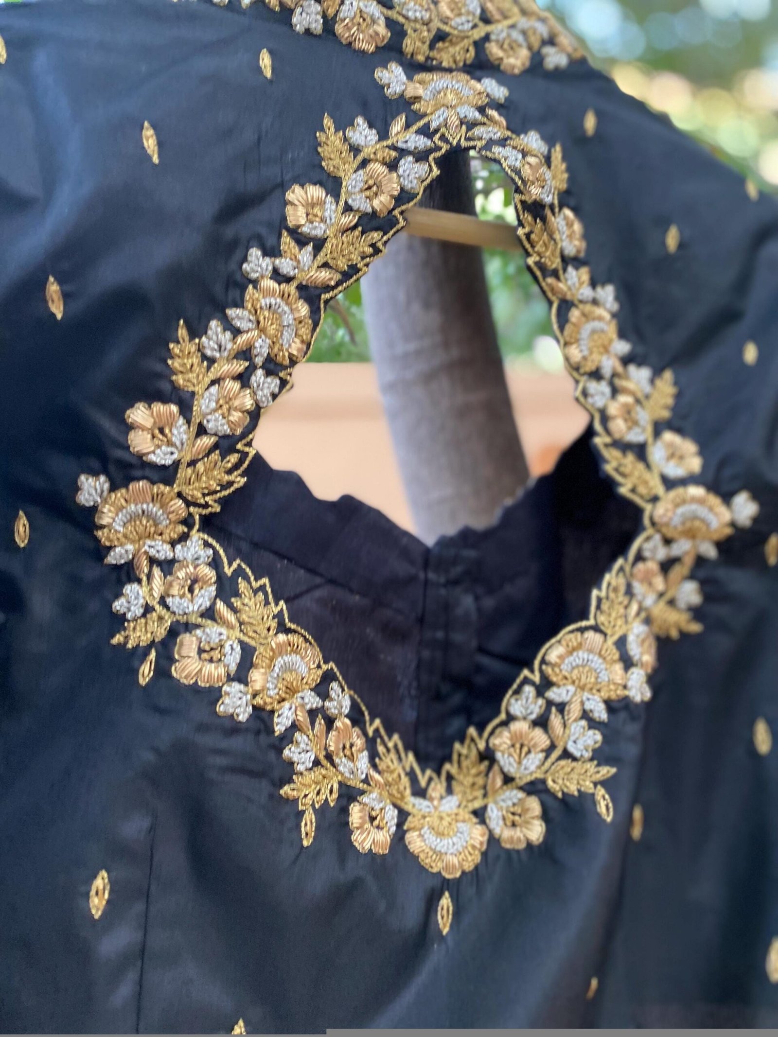 pure silk hand embroidery blouse/ saree maggam blouse/black zardosi blouse /hand embroidered moderblouse/black ready made blouse zardosi usa