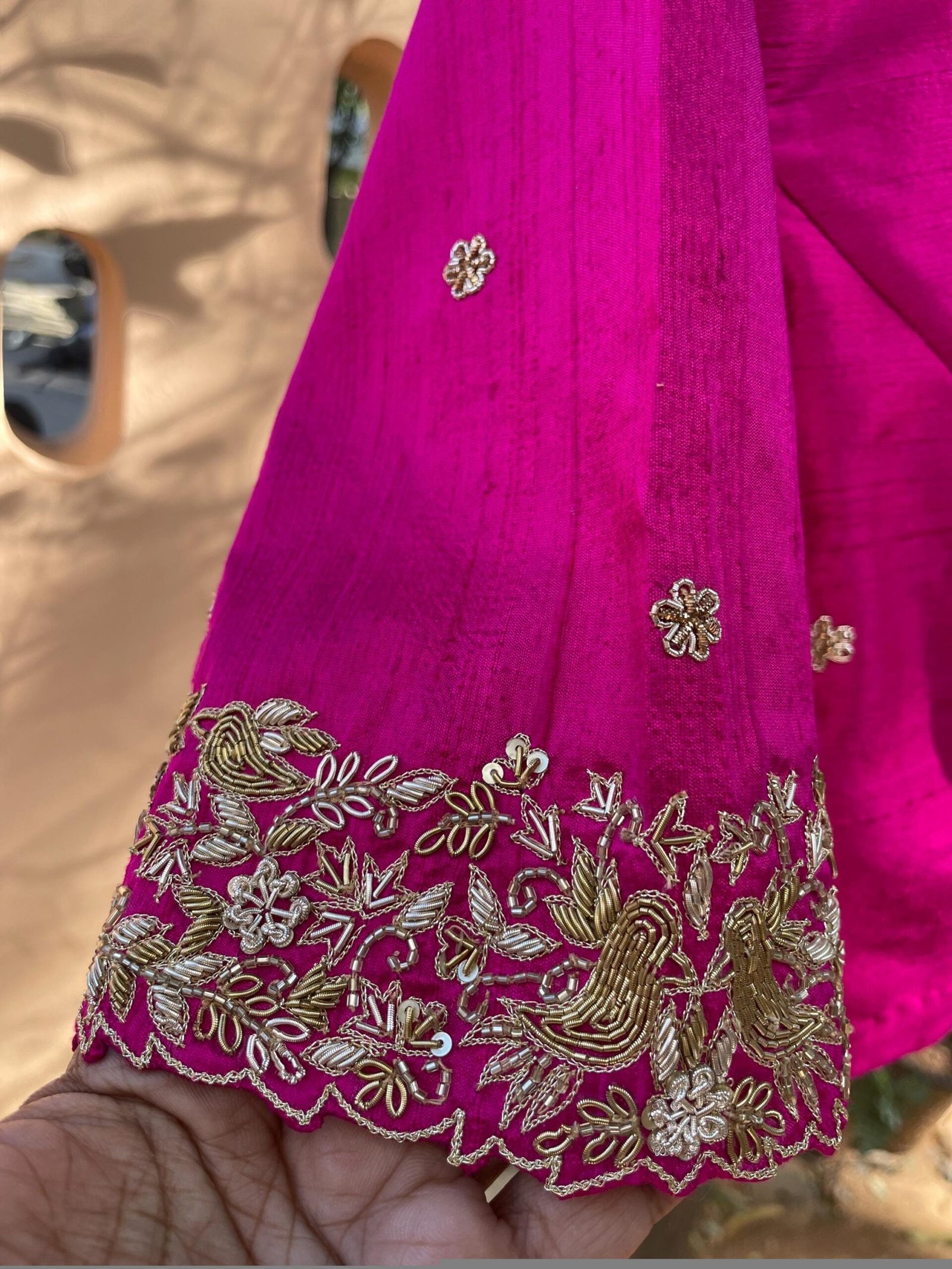 pure silk hand embroidery blouse/pink maggam blouse/silk zardosi blouse/hand embroidered blouse/ready made blouse zardosi/handwork blouse