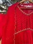 Red Anarkali suit usa/anarkali red kurta full sleeve/red full sleeve anarkali/red dress anarkali/Indian dresses/red anarkali suit set dupatt