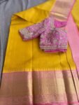 Pure handloom kanjeevaram silk saree with blouse |traditional saree with readymade blouse| sarees USA/bridal kanjeevaram saree/wedding saree
