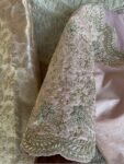 Pure silk hand embroidery blouse/saree maggam light pink blouse/wedding saree blouse/hand embroidered blouse/onion pink ready made blouse us