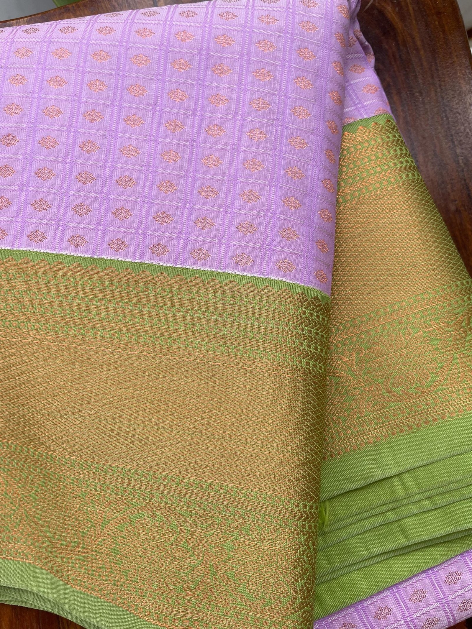 Traditional border silk saree with stitched blouse|traditional saree with readymade blouse/silk sarees USA/semi silk saree us/lavender saree
