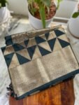 Traditional border silk saree with stitched blouse|traditional saree with readymade blouse/silk sarees USA/semi silk saree/black silk saree