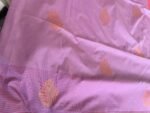 Traditional border silk saree with stitched blouse|traditional saree with readymade blouse/silk sarees USA/semi silk saree us/lavender saree