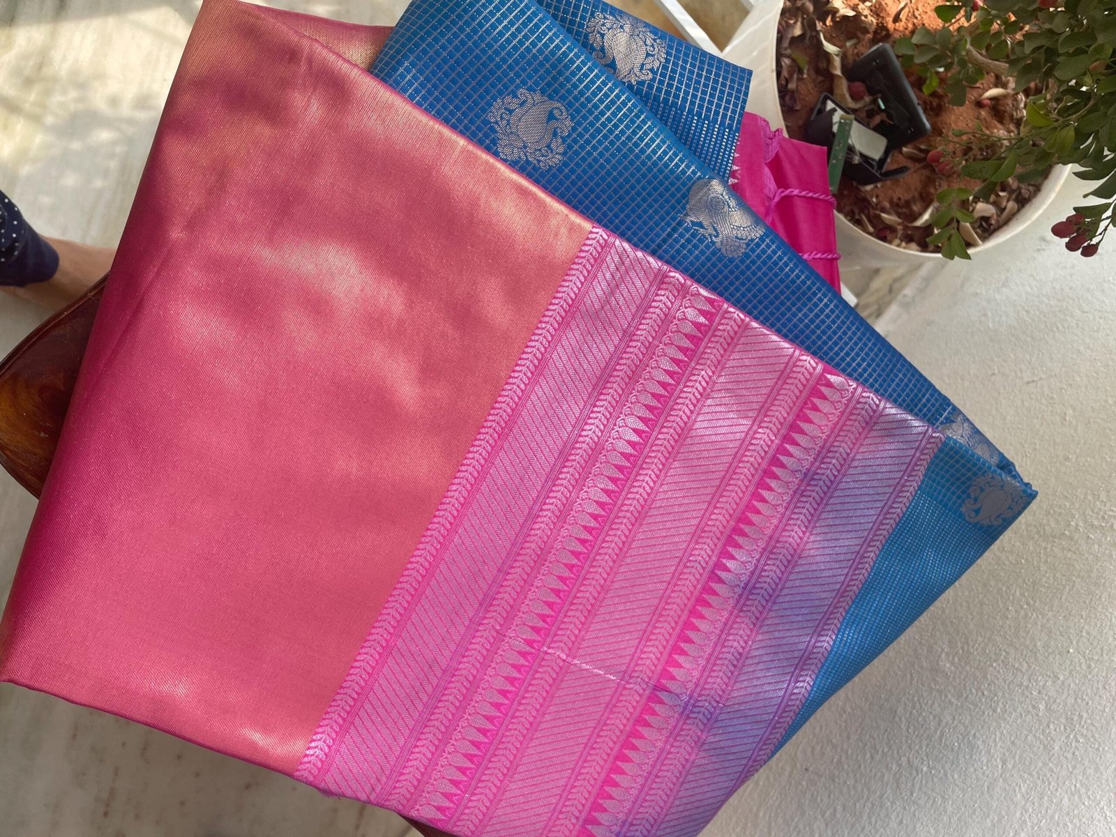 Traditional border silk saree with stitched blouse|traditional saree with readymade blouse/silk sarees USA/semi silk saree us/lavender saree