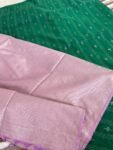 Traditional border silk saree with stitched blouse|traditional saree with readymade blouse/silk sarees USA/pink semi silk saree/green saree