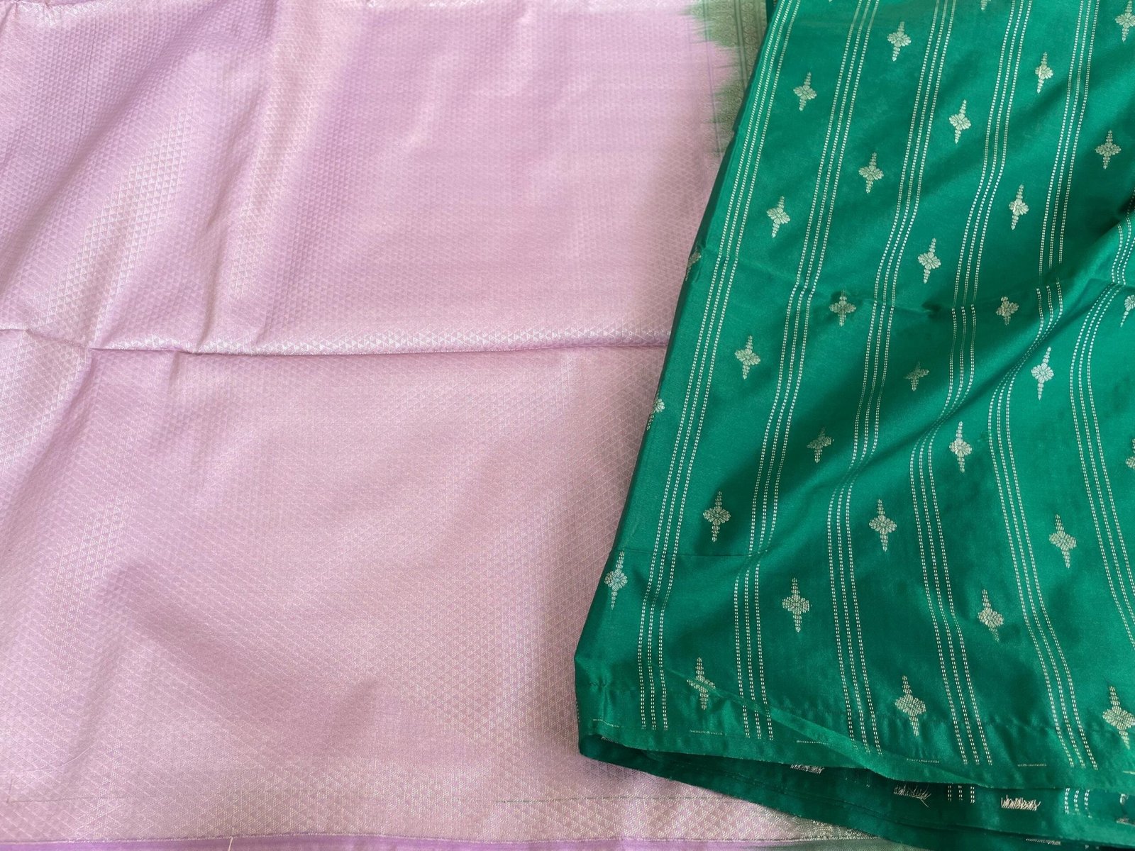 Traditional border silk saree with stitched blouse|traditional saree with readymade blouse/silk sarees USA/pink semi silk saree/green saree