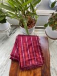 Traditional border silk saree with stitched blouse|traditional saree with readymade blouse/silk sarees USA/semi silk saree/maroon silk saree