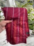 Traditional border silk saree with stitched blouse|traditional saree with readymade blouse/silk sarees USA/semi silk saree/maroon silk saree