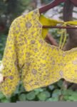 Handmade Pure Silk Bridal Blouse: Yellow Zardosi Embroidery, Maggam Work,heavy bridal blouse,wedding blouse,haldi blouse,yellow maggam blous
