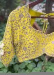 Handmade Pure Silk Bridal Blouse: Yellow Zardosi Embroidery, Maggam Work,heavy bridal blouse,wedding blouse,haldi blouse,yellow maggam blous