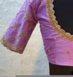 Lavender hand embroidery blouse/saree maggam work blouse/hand embroidery saree blouse/hand embroidered blouse/lavender ready made blouse usa