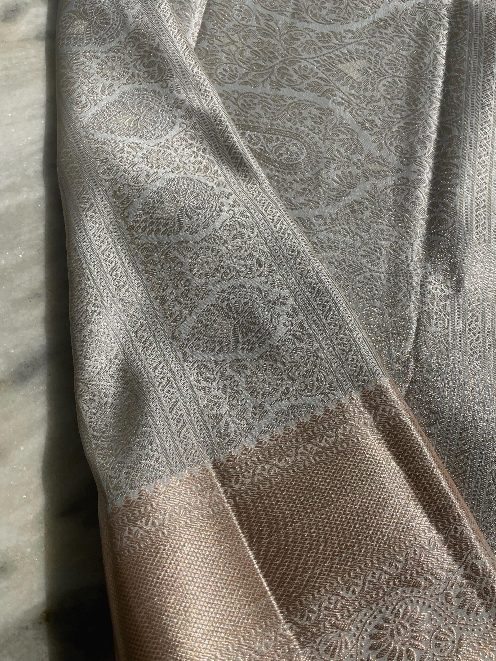 Traditional border silk saree with stitched blouse|traditional saree with readymade blouse/silk sarees USA/semi silk saree/blue silk saree
