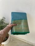 Traditional border silk saree with stitched blouse|traditional saree with readymade blouse/silk sarees USA/semi silk saree/blue silk saree