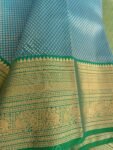 Traditional border silk saree with stitched blouse|traditional saree with readymade blouse/silk sarees USA/semi silk saree/blue silk saree