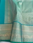 Traditional border silk saree with stitched blouse|traditional saree with readymade blouse/silk sarees USA/semi silk saree/blue silk saree