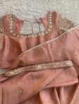 Yellow tissue silk saree with Embroidered blouse|tissue saree with readymade blouse/cocktailsarees USA/yellow shimmer silk saree/haldi saree